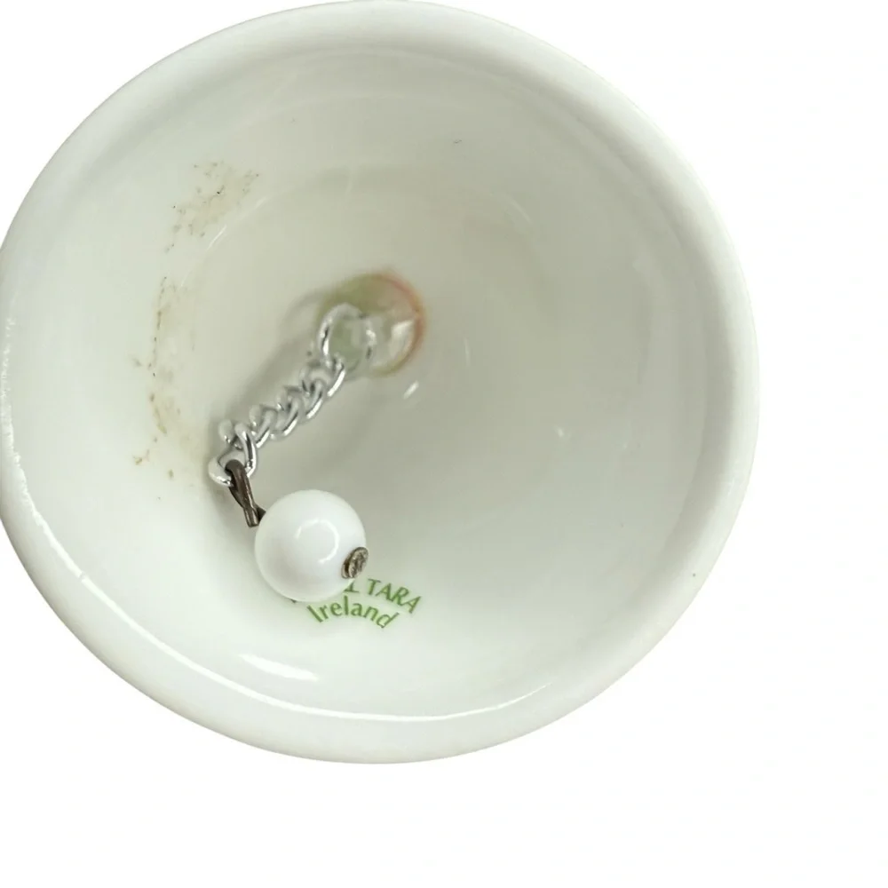 Irish Ornament Royal Tara Porcelain Shamrock Clover Decorated Bell Ireland Made